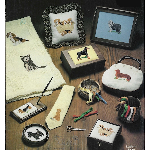 Dozens of Dogs Vintage Cross Stitch Pattern Book