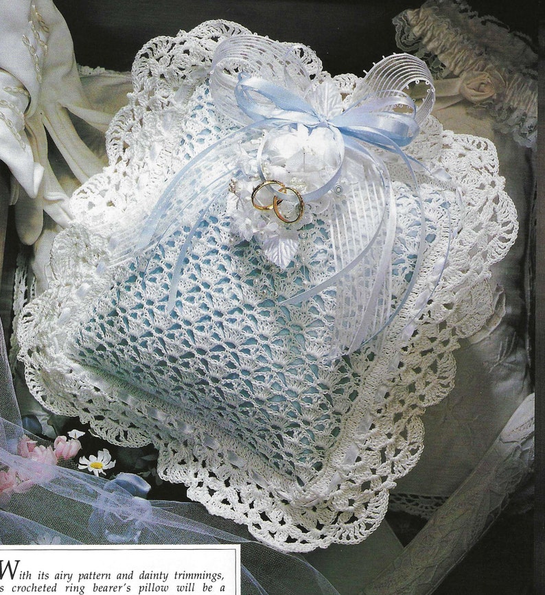 Ring Bearer's Crochet Pillow Pattern image 1