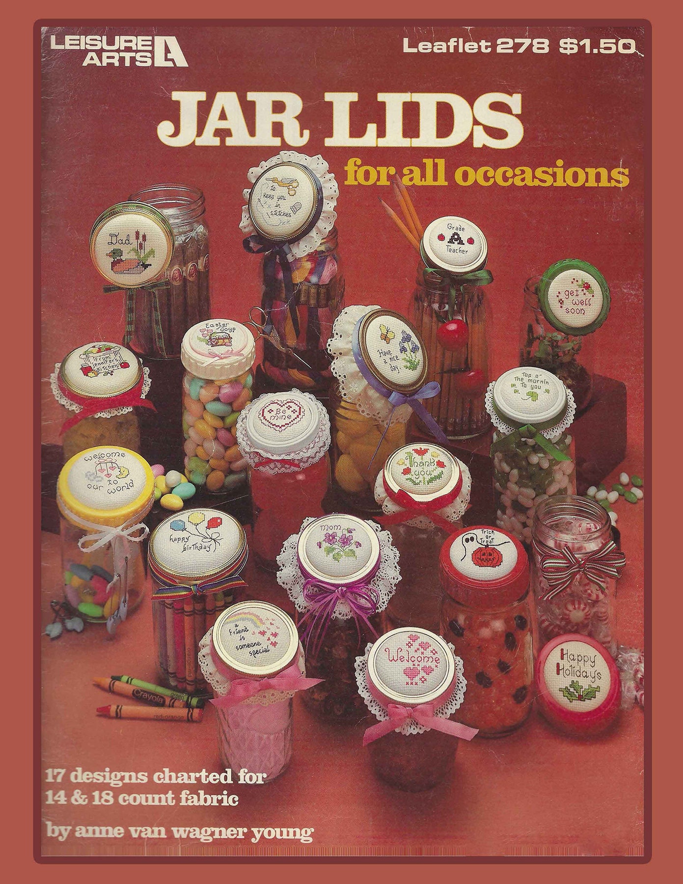 Christmas Cross Stitch Jar Lid Patterns - Etsy christmas-cross-stitch-jar-lid-patterns-etsy