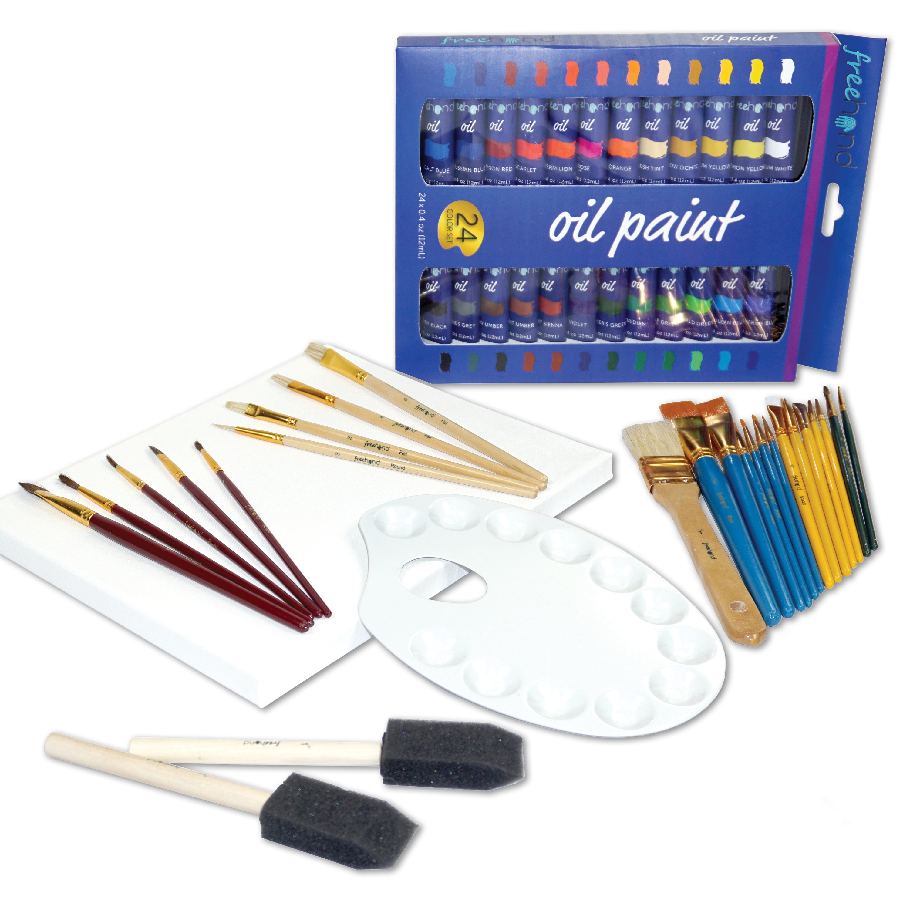 Deluxe Oil Paint Art Set 24 Oil Paint Set 25 Paint Brushes Etsy