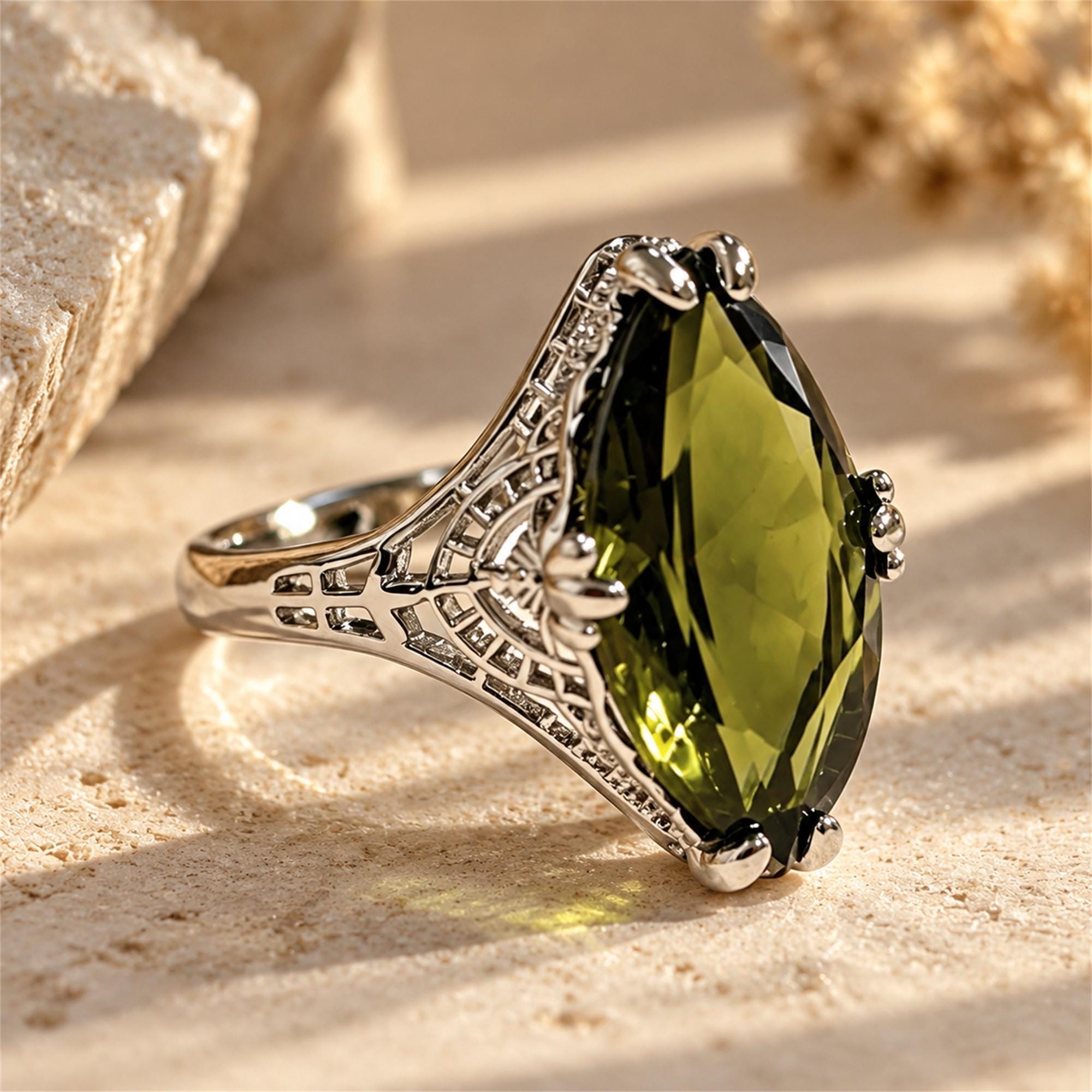 Vintage Stone Ring - Etsy