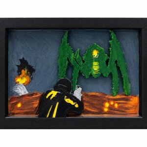 Diver vs Titan Frame | Gaming Gift (4x3 Inch)
