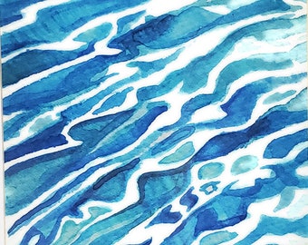 Watercolor - Framed Fine Art Print ~ "Blue Clarity"