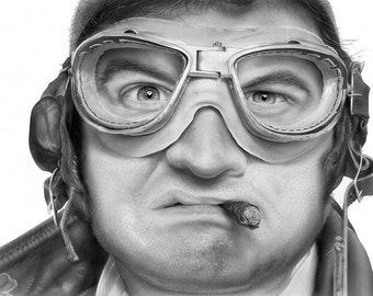 Belushi "Wild Bill Kelso" Painting of John Belushi from movie 1941 - Fine Art Print