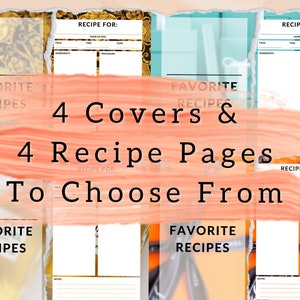 Designer Inspired Recipe Pages - Doggy Cookbook Printable