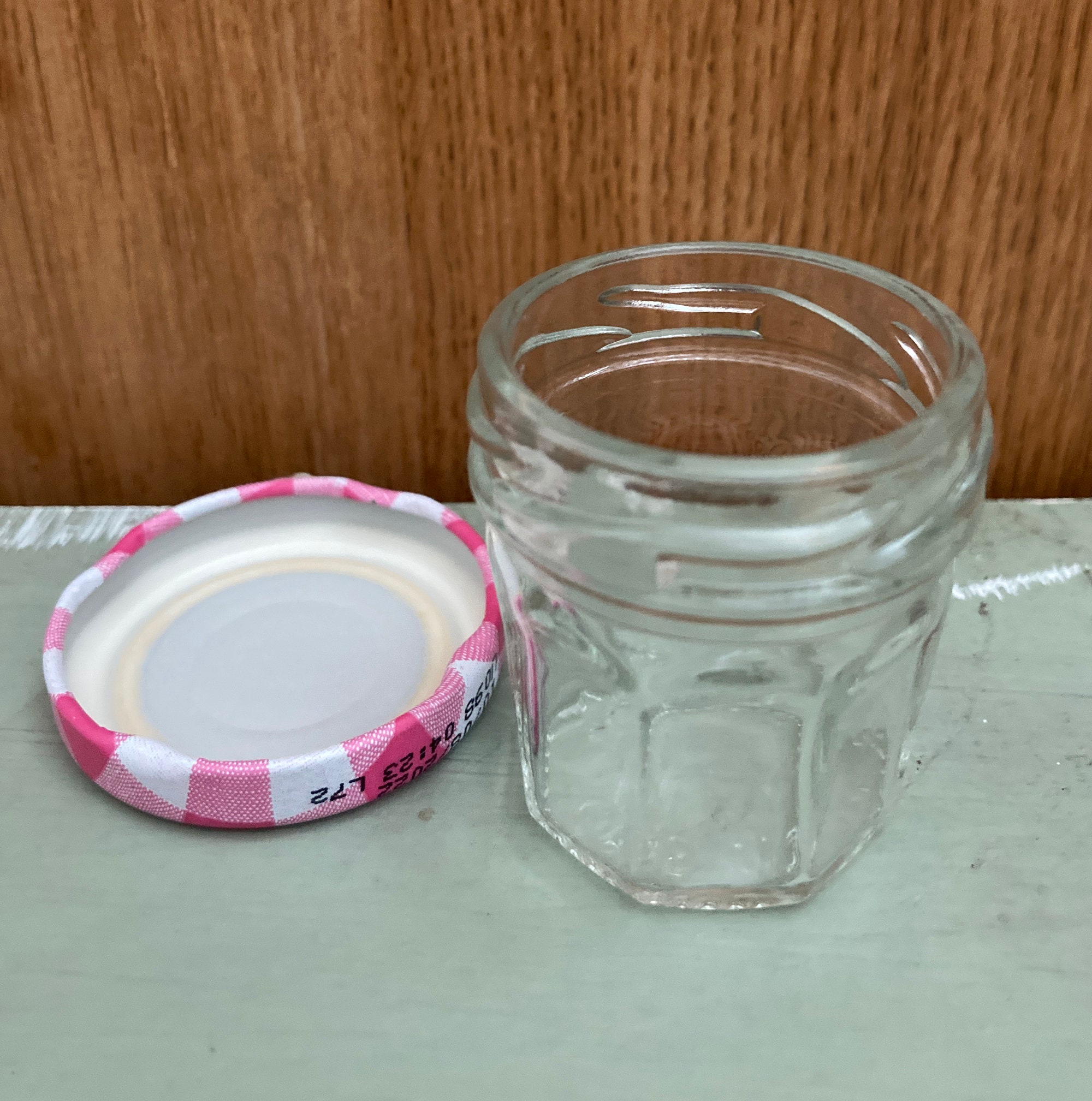 Set of 5 Mini Bonne Maman Jelly Jars With Pink Gingham Lids Etsy