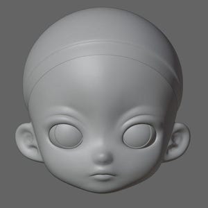 Uka head ver.3 (STL file of BJD-head for 20cm body)