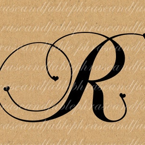 Letra R corações 288 Digital Download alfabeto inicial nome glifo personagem fonte tipografia Clipart