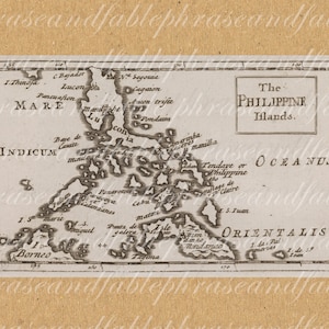 Mapa de las Islas Filipinas 1600 369 Manila Panay Mindanao Palawan Antiguo Archipiélago Viejo Mundo Imagen Digital Descargar