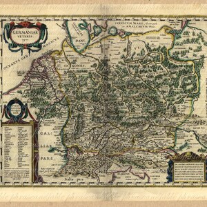 Map Of Germany From The 1500s Germany Berlin Ancient Old World Digital Image Download 037