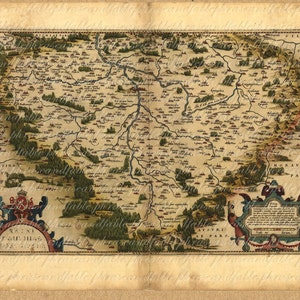 Karte der Tschechischen Republik aus dem Jahr 1500 118 Download digitale Bild Prag Europa Boho Romani slowakischen Moravia Europa