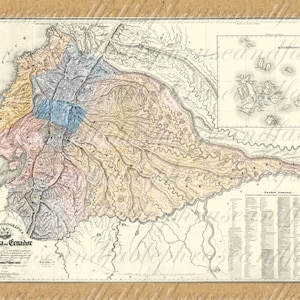 Karte von Ecuador von 1800 s New antike Kartographie zu erforschen Insel Segeln Kanada Digital Südamerika Galápagos Quito 315