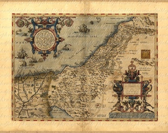 Map Of Israel Palestine From The 1500s 111 Middle East West Bank Gaza Strip Palestinian Authority Egypt Syria Jordan