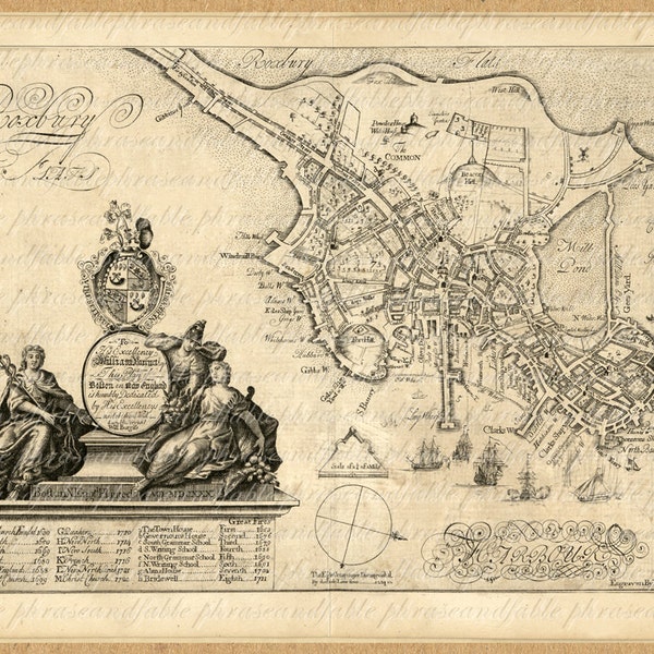1700s Map of Massachusetts Etsy - Il 600x600.451116295 6xxg