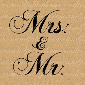 Mrs. & Mr. 267 Digital Download Love Yes Romance Marriage Wedding Graphic Wed Wedding Bridal Groom
