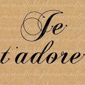 Je t'adore 264 Digital Download Liebe Ja Romantik Hochzeit Hochzeit Grafik Mi Hochzeit Braut Bräutigam Valentine