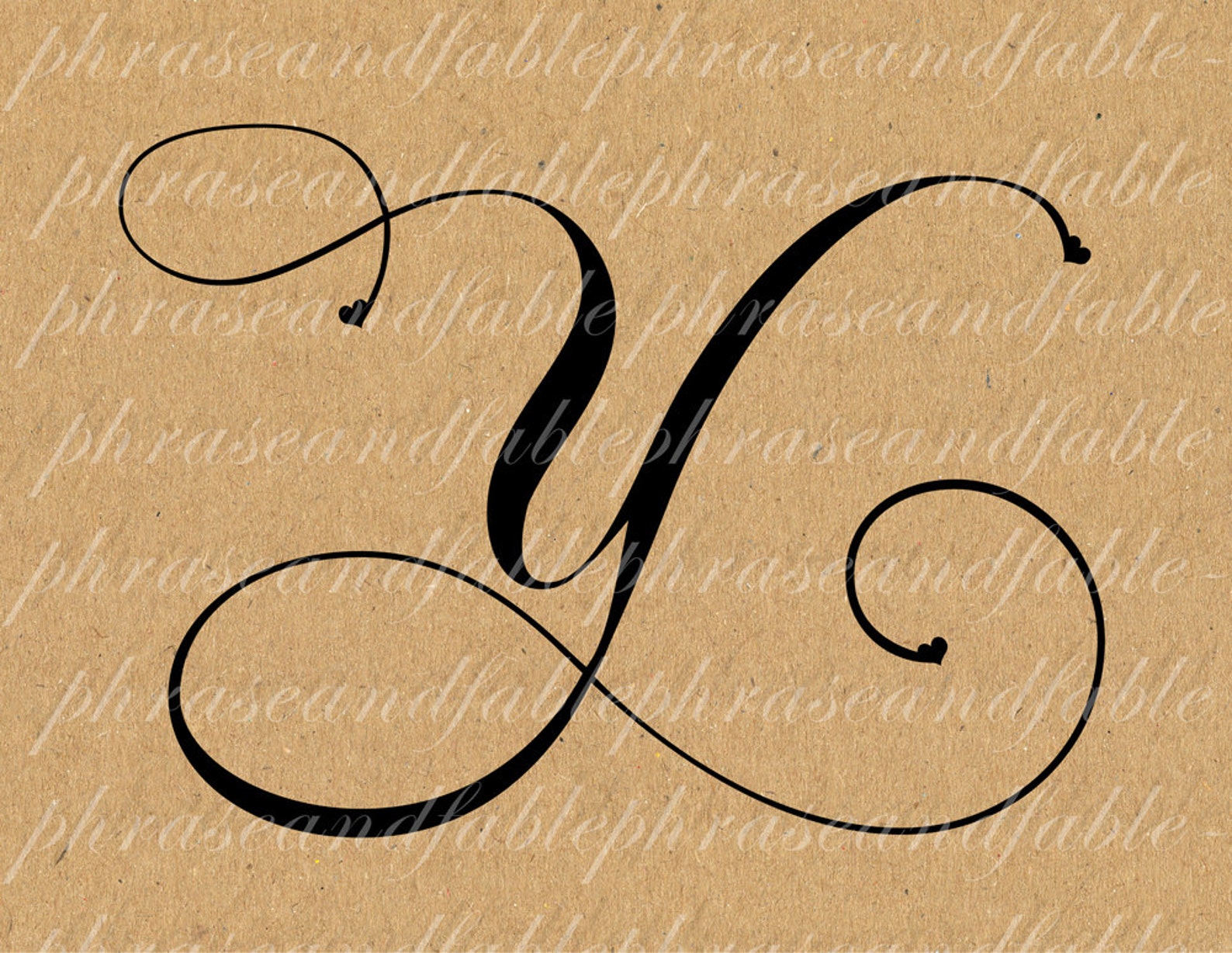 Letter Y Hearts 295 Digital Download Alphabet Initial Name ...