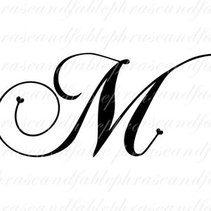 Letter M Hearts 283 Digital Download Alphabet Initial Name Glyph Character Font Typography Clip Art image 2