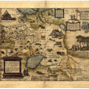 Map Of Russian Federation From The 1500s 094 Russia Ancient Old World Moscow St. Petersburg Exploring Antique Vintage Digital Siberia image 2