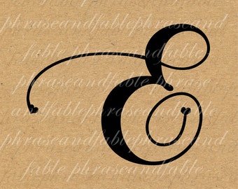 Letter E Hearts 276 Digital Download Alphabet Initial Name Glyph Character Font Typography Clip Art