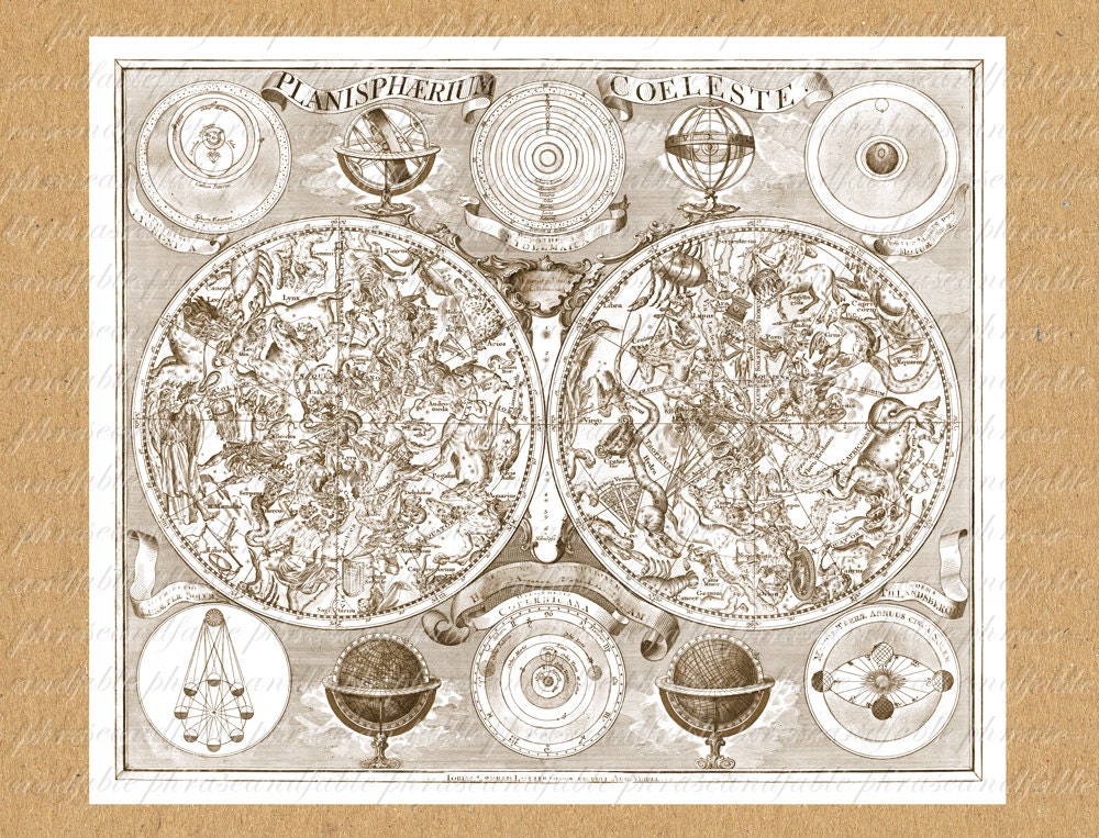 Celestial Map From 1700s Ancient Sky Night Heaven Celestial Celestial Map From 1700s Ancient Sky Night Heaven Celestial