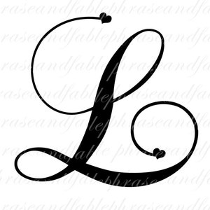 Letter L Hearts 282 Digital Download Alphabet Initial Name Glyph Character Font Typography Clip Art image 2