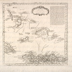 Karte von Turks- und Caicos-Inseln von den 1600er Jahren 158 Bild digitaler Download Karibik Parrot Cay Providenciales Salt Cay Grand Turk