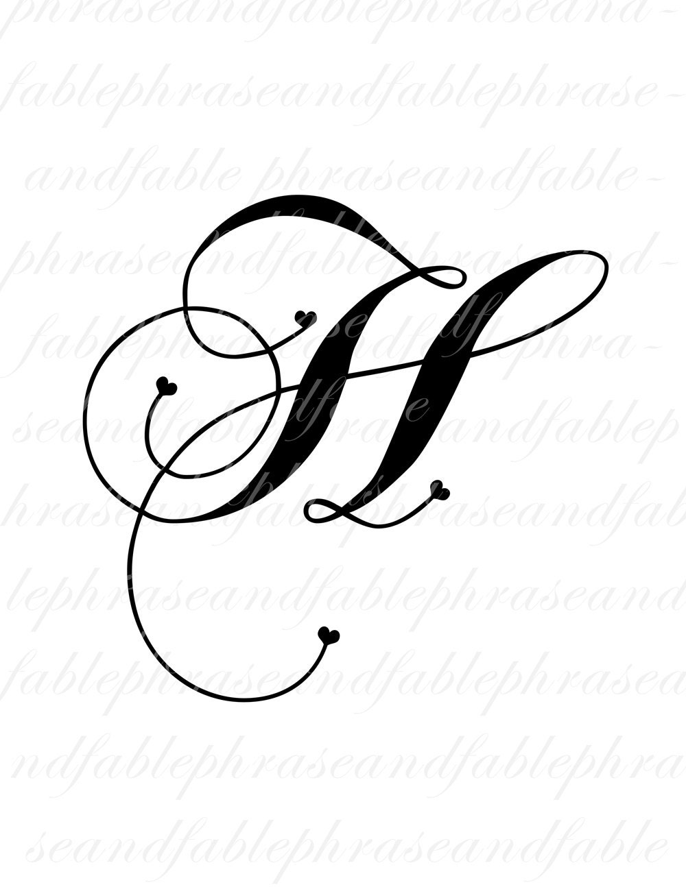 Letter H Hearts 279 Digital Download Alphabet Initial Name Glyph Character  Font Typography Clip Art - Etsy Israel