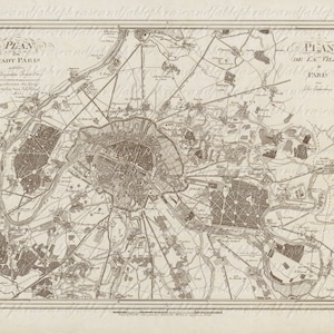 Karte von Paris aus den 1800er Jahren 050 Paris Frankreich Geographie Karte Kartographie Französisch nautische Clip Art digitale Übertragung
