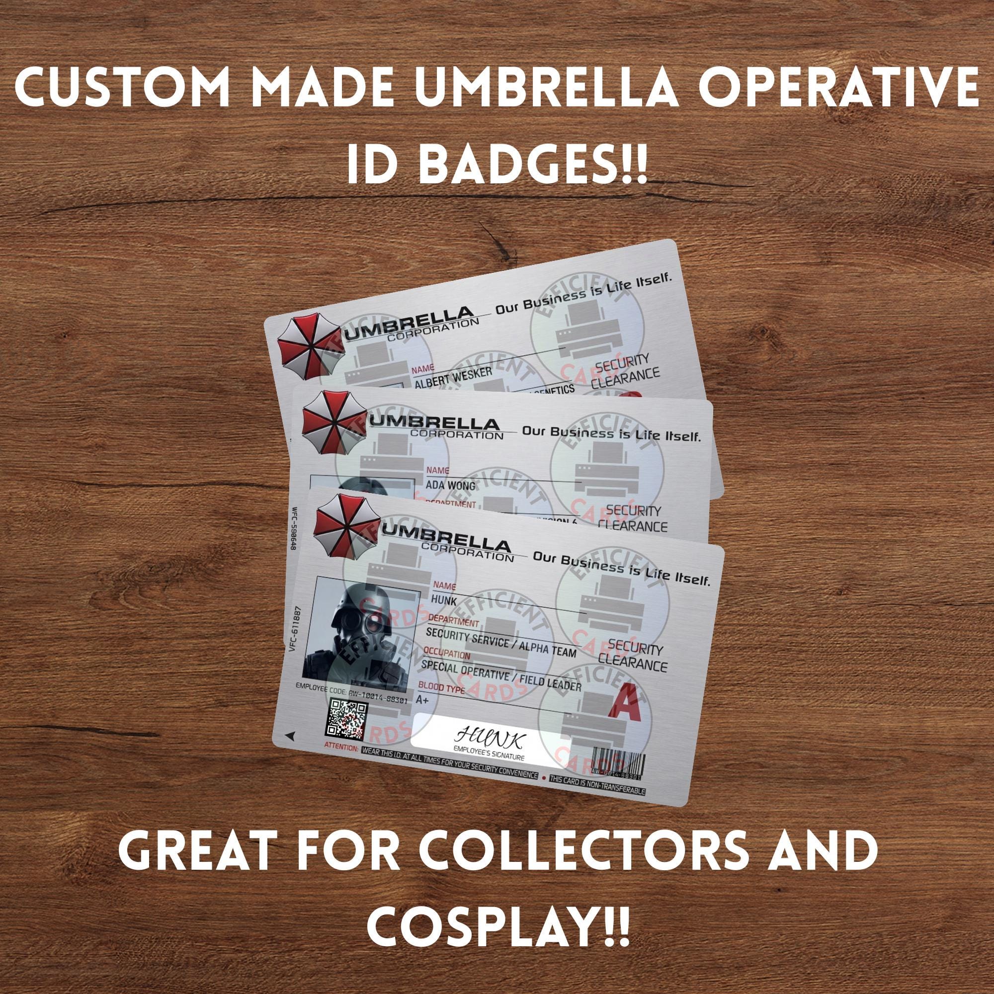 Id Cards Resident Evil - Etsy