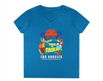 LIMITED EDITION The Road to Taikai  Los Angeles Tee ~ Retro Vibe |  Ladies V Neck