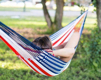 American Flag Hammock (2+ Person Hammock) | Free Shipping from Yellow Leaf Hammocks