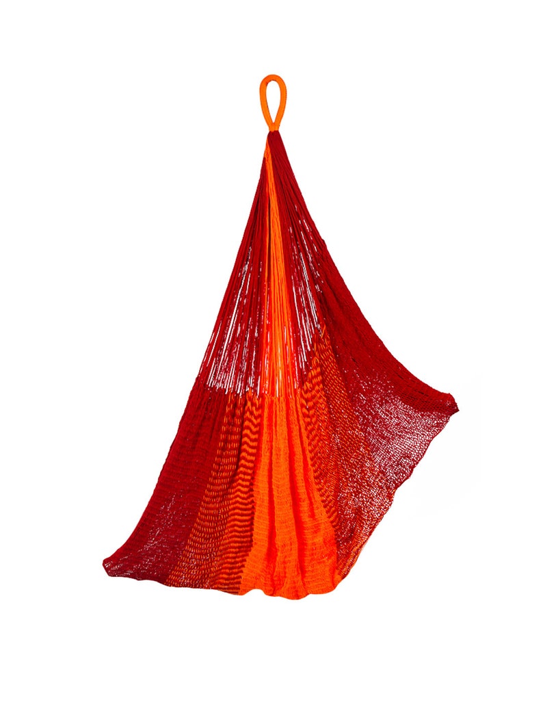 Sedona Hanging Chair Hammock: Orange & Red Stripe by Yellow Leaf with Free Shipping image 2
