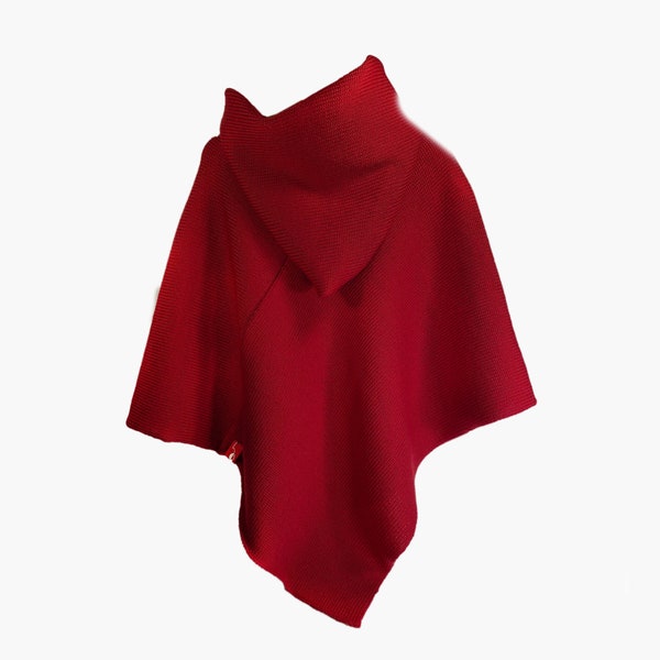 Cape mit Kapuze für Kinder / 100%Schurwolle(Merino)