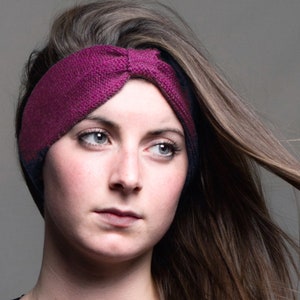 knitted Headband extra flexible and soft Beere