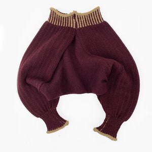 Sarouelpants knit from poor new wool grows with the Baby Bordeaux