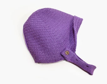 Fine knitted bonnet from Cashmere/Silk/Wool