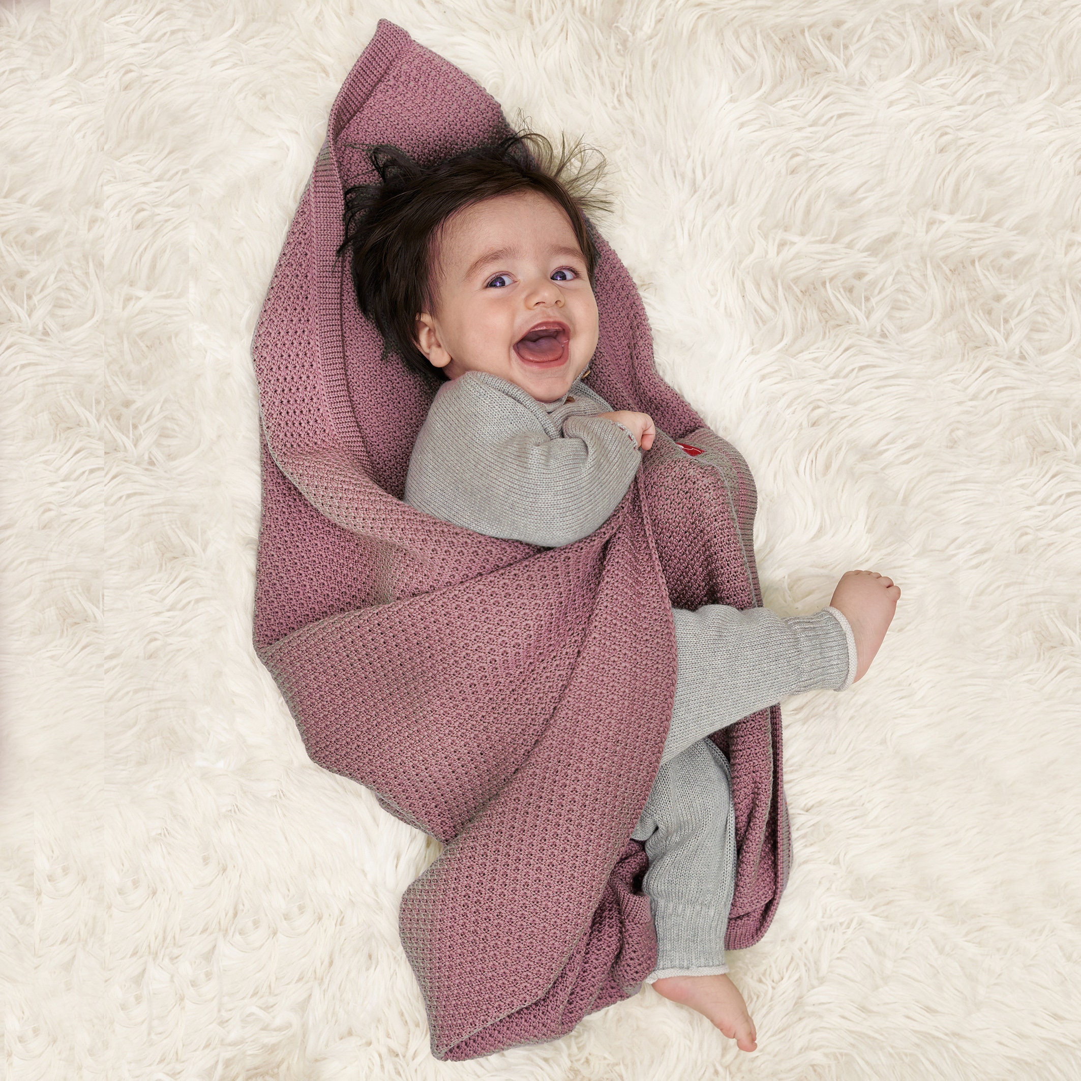 小物 LIDNM BABY WOOL BLANCKET STOLE Babyblanket Vincente - Etsy