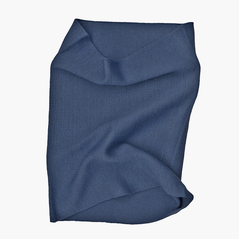 Knitted Pencil Skirt from soft Wool Blue