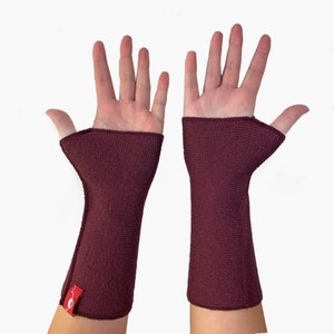 Gauntlets with thumb hole Bordeaux