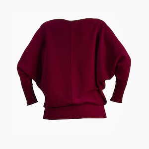 Bat-jumper from poor Wool Bordeaux