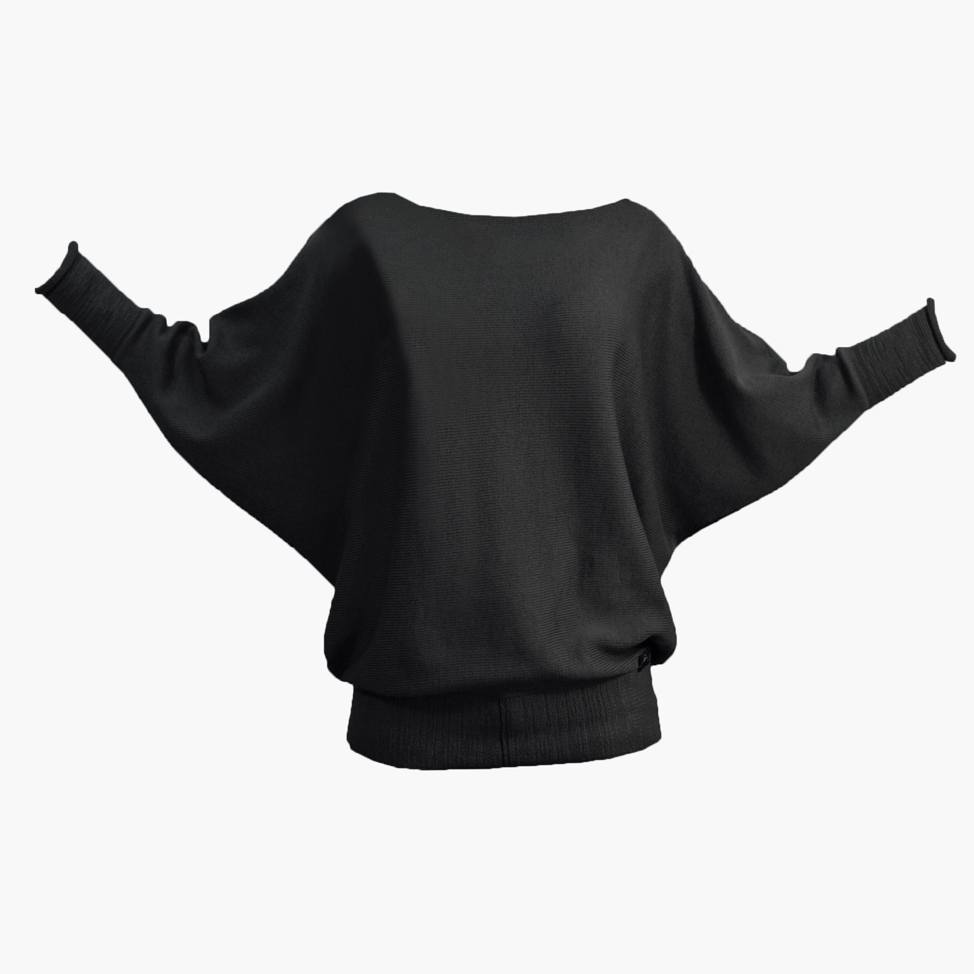 Bat-sweater Knitted From Poor New Wool 