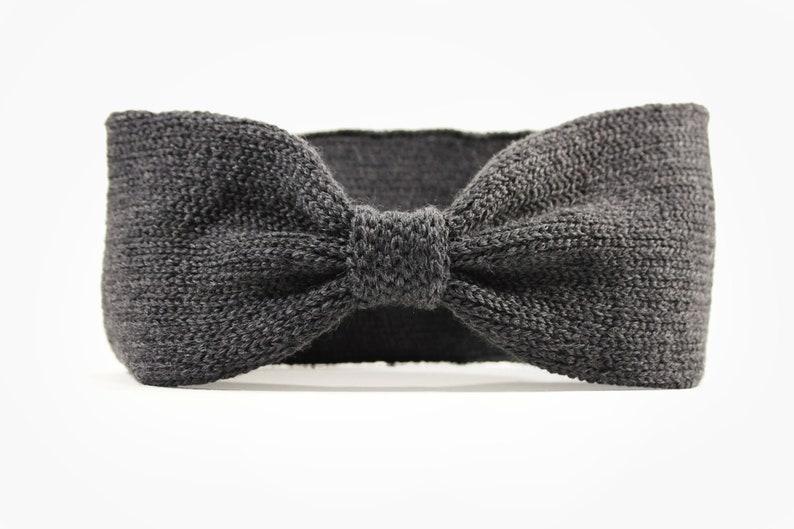 knitted Headband extra flexible and soft Gray