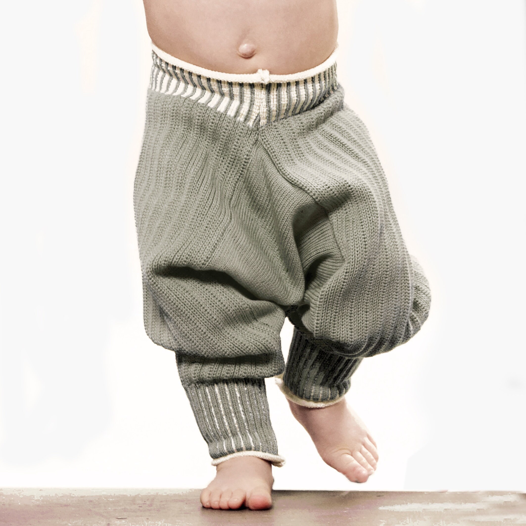 Kleding Unisex kinderkleding Unisex babykleding Broek gebreid van fijne wol merino Sarouel broek 