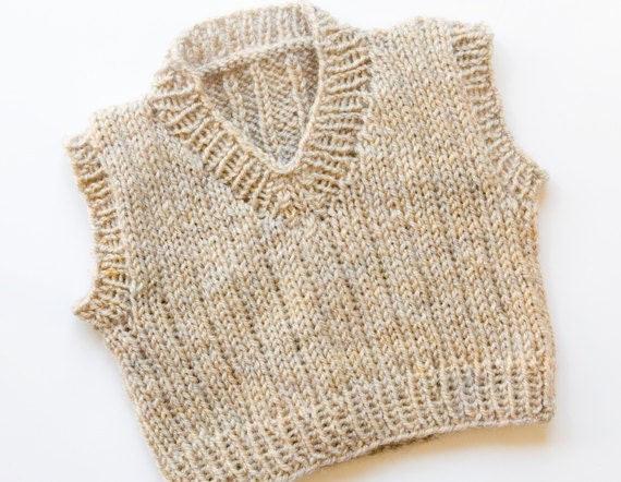 PDF Knitting Pattern Little Vest Pullover Baby Sweater | Etsy