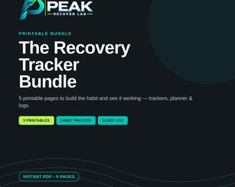 Recovery Tracker Bundle | Printable Fitness Planner, Sleep & Habit Logs