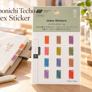 Adesivi per indice Hobonichi Techo / Accessori per agenda giapponese e articoli di cancelleria per diario