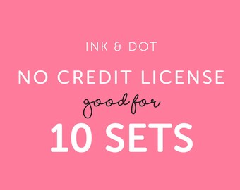 No Credit License for 10 Clipart Sets - Commercial Use Digital Graphics and Clip Art Sets