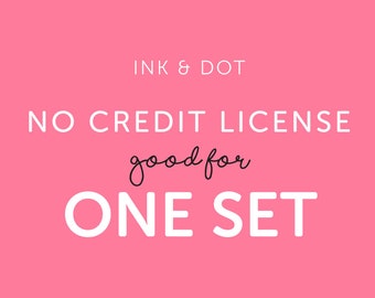 No Credit License for Commercial Use of One Clipart Set - Commercial Use of Digital Graphics and Clip Art Sets