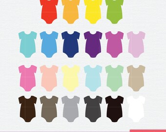 Baby Onesie Clipart Onesies Clip Art Baby Shower Cliparts | Etsy